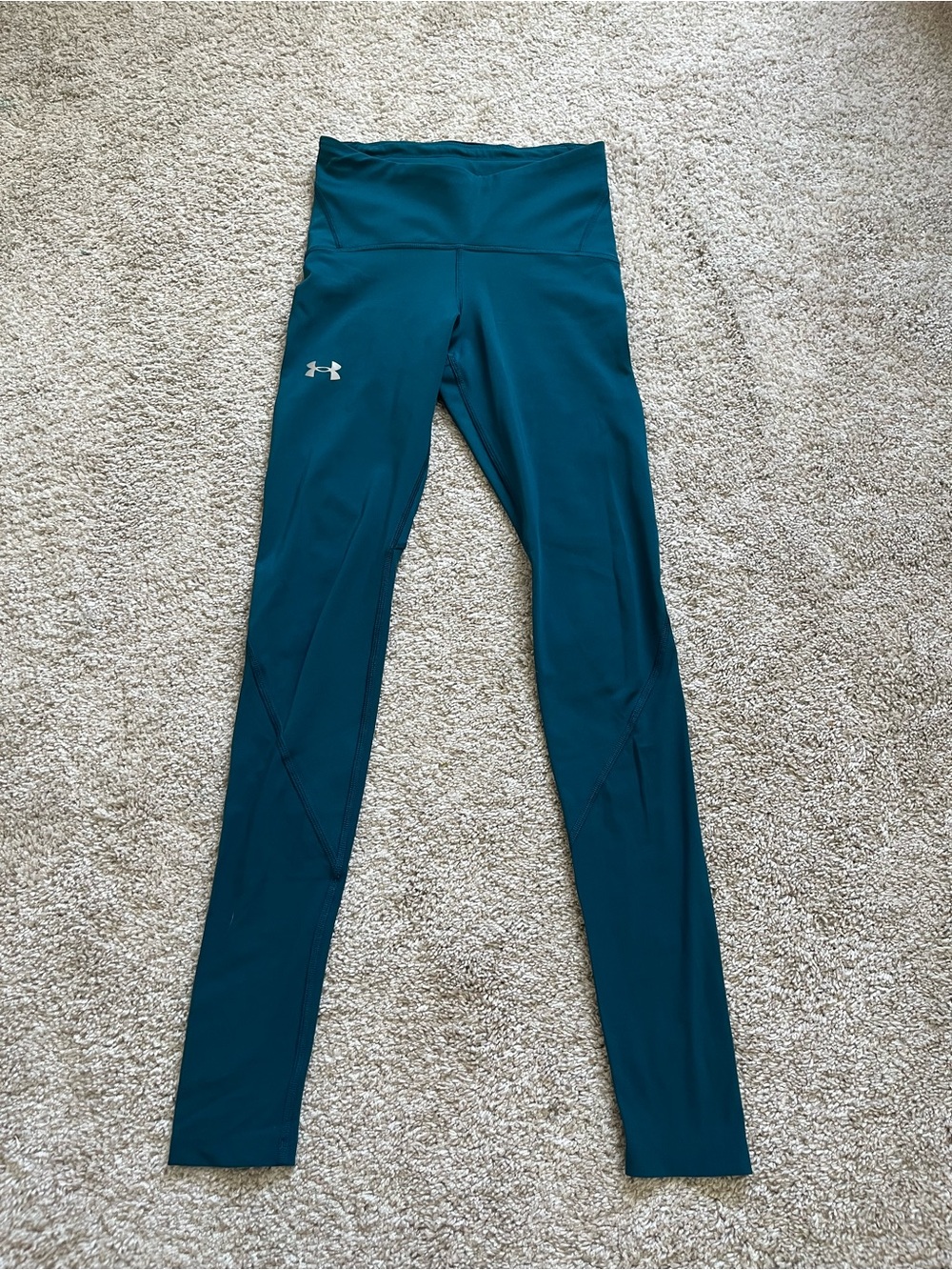 Under Armour Women’s Teal Workout Leggings Size XS 27” Inseam Athleisure Gym